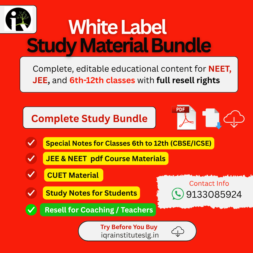 White Label Study Material bundle - (IQRA Edition)